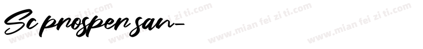 Sc prosper san字体转换